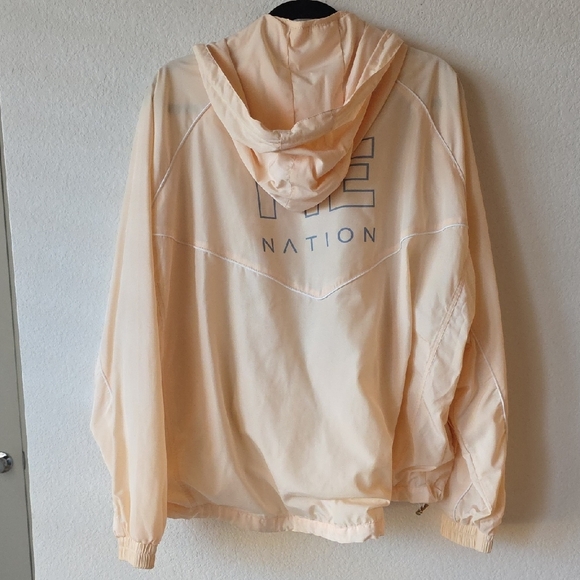 P.E Nation Women's Cream Hooded Windbreaker - Picture 9 of 11
